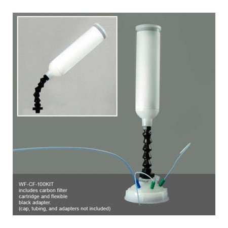 Cp Lab Safety. CP Lab Safety Carbon Filter, Activated Carbon Cartridge with Flexible Adapter, 1/2" NPT WF-CF-100KIT